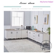 🔥Stainless Steel Kitchen Storage Cabinet Sets / Sink Base Simple Cabinet Stove Storage Cupboard Kabi