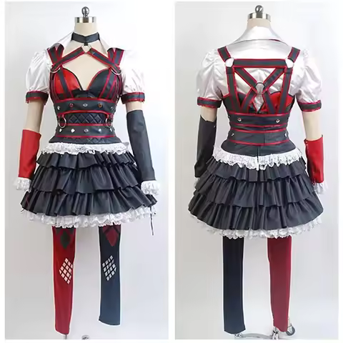 Quin Cosplay Costume Shoes Women Halloween Carnival Party Roleplay Dress Outfit