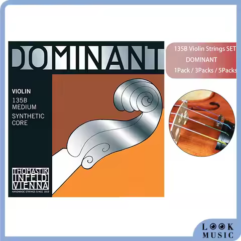 LOOK 1Pack/3Packs/5Packs 4/4 Violin Strings Fiddle String Thomastik Medium G D A E String Dominant S