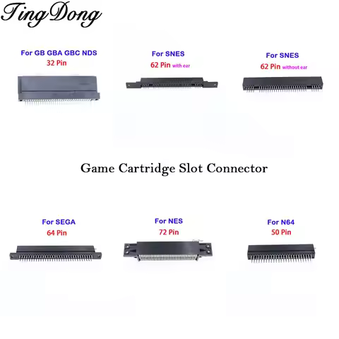 1PC 32/50/62/64/72 Pin Card Slot For N64 SFC SNES GBA GB GBC Console Game Cartridge Slot Connector F