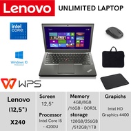 LAPTOP LENOVO THINKPAD X240 CORE  I3 I5 I7 GENERASI 4 - LAYAR 12 5 INCH PENINGKATAN TERBARU