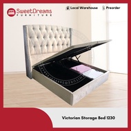 Victorian Bed Frame 1230 | Bedset + Mattress Package | Single/ Super Single/ Queen / King | Storage Bed | Divan Bed