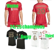 24/25 Mohamed Salah Darwin Nunez 24/25 LiVerPools champions Soccer Jersey Dominik Szoboszlai Andy Ro