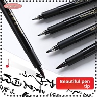LIKE 4PCS Calligraphy Brush Pen Set, Tombow Style Calligraphy Felt Tip Black Markers,  Writing Offic