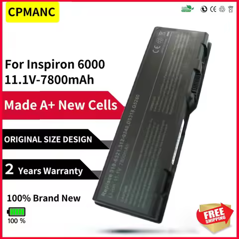 CPMANC 9cells New Laptop Battery for Dell Inspiron 6000 9200 9300 9400 U4873 E1705 For XPS Gen 2 M17