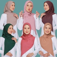 Tudung Bawal Lazy Instant Travel Mosscrepe / Awning Less Bdg 45