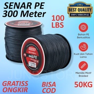 Senar PE 300m Super Kuat Kecil Halus Anti Keriting 300 Meter / Benang Pancing Aksesoris Memancing Uk