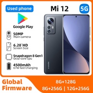 Re-furbished Phone Xiaomi Mi 12 Android 5G Unlocked 6.28 inch 12GB RAM 256GB 98% new ROM All Colours