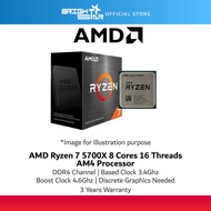 AMD Ryzen 7 5700X 8 Cores 16 Threads 3.4Ghz AM4 Processor