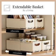 28-48cm Extendable Drawer Organizer Stackable Storage Basket Kitchen Organizer Stationery Basket Clothes Drawer
