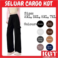 KGT CARGO Bamboo Slack Seluar Cargo Bertali Size 2XL-7XL Perempuan Ladies Cargo Slack Pants Seluar G