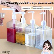LUCKYSTOREGOODS Coffee Syrup Press Bottle, 1600ml 5/8/10CC Syrup Drip Dispenser, Durable with Scale 