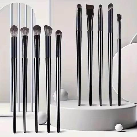 10-Piece Set Of Eye Shadow Makeup Set Brushes Create Perfect Eye Makeup, Precise Eye Shadow, Eyeline