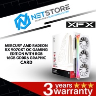 XFX MERCURY AMD RADEON RX 9070XT OC GAMING EDITION WITH RGB 16GB GDDR6 GRAPHIC CARD - WHITE - RX-97T