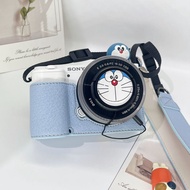 Sony ZVE10 camera bag a6400 Protective Case a7c2 Half Case Base Micro Single Leather Case Case a7m4 