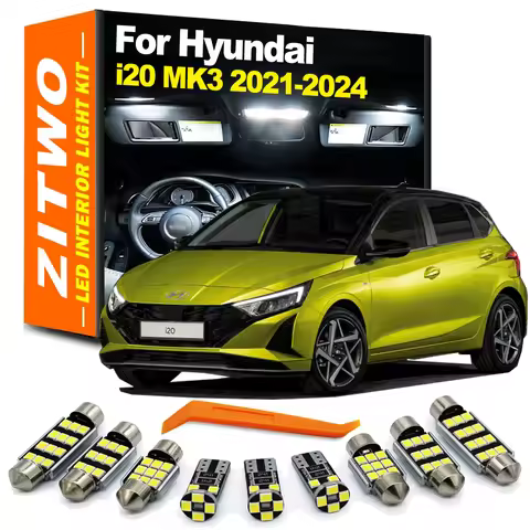 ZITWO 11Pcs Canbus No Error LED Interior Dome Map Reading Trunk Light Bulb Kit For Hyundai i20 i20N 