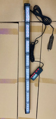 หลอด LEDไฟไซเรน ไฟติดหลังคา มาใหม่ 90cm 8ท่อน 1หน้า มีข้าง 6W 12V -24V  แดง