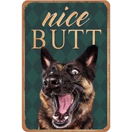 Black Wolf Nice Butt Poster Charming Metal Signs for Wall Decor - Vintage Art Prints Farmhouse Toile