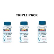 21st Century Liquid Filled Calcium 600 + Vitamin D 90s x 3 - Triple pack