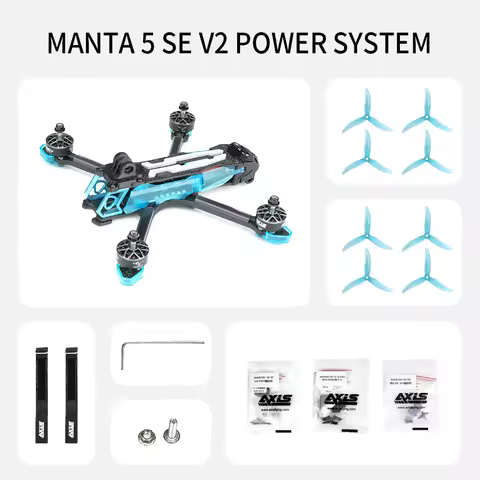 Axisflying Manta 5 SE V2 Frame Suqeshed X DJI O4 for 5 inch FPV Freestyle Cinematic Drone FPV Kit DI