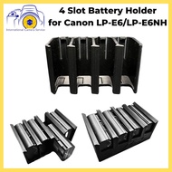 4 Slot Battery Holder for Canon LP-E6/ LP-E6N / LP-E6NH Battery Pack ,Battery Organizer
