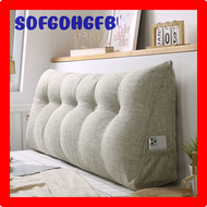 HSGV Japanese Cotton Linen Bed Cushion Thickness Sofa Headrest Hotel Tatami Backrest Pillow Removable Washable Headboard Decor Home FDGDF