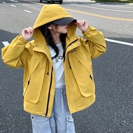 H.S.H Kids | เสื้อแจ็คเก็ตผู้หญิงฤดูใบไม้ร่วงฤดูหนาว 2025 ทรงเกาหลี แจ็คเก็ตผู้หญิงอายุ 5-14 ปี แจ็ค