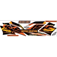 STRIPE STICKER YAMAHA COVERSET Y16ZR 115 EXCITER ORANGE BLUE YELLOW UV PRINTING WATER PROOF (MATTE SURFACE / KASAR)