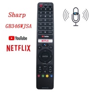 SHARP Original Voice Remote Control GB346WJSA For Netflix TV And YouTube Compatible Model GB326WJSA