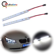 GTinthebox 2PC White/Red/Ice Blue LED Strips Eyelid Eyebrow Mod Headlight Retrofit For BMW E60 LCI 5