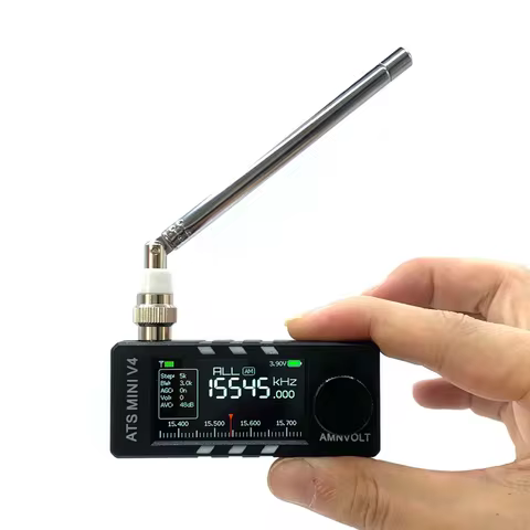 AMNVOLT V4 ATS MINI SI4732 Radio ALL Band DSP Radio FM AM SSB LSB USB Receiver, built-in Hi-Z Headph