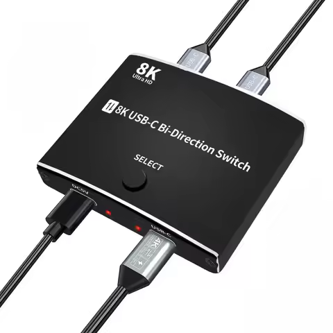 8K USB-C Switch Distributor 1x2 2x1 Thunderbolt 4 Video Converter TYPE-C two-way Conversion Switcher