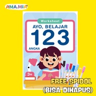 Worksheet Let's Learn Numbers Number Book/ Learning Activity Book Before Kindergarten Colored Work S