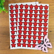 Smiley Face Children's Star Reward Stickers Reward Praise Stickers Kindergarten Stickers Red DORI