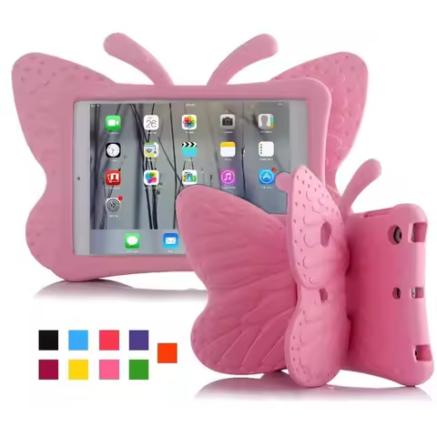 Cute Cartoon 3D Butterfly Case for Apple iPad Mini 1 2 3 4 5 EVA Light Weight Kid Proof Case IPad 7/