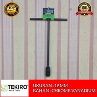 Shock Sock Wrench T-Socket T-Socket Wrench Black TEKIRO 19 mm T-Type 19 mm Tekiro T-Socket Wrench 19