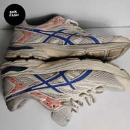 SEPATU BEKAS SECOND ASICS GEL-FLUX 4 PUTIH LOGO BIRU ORIGINAL