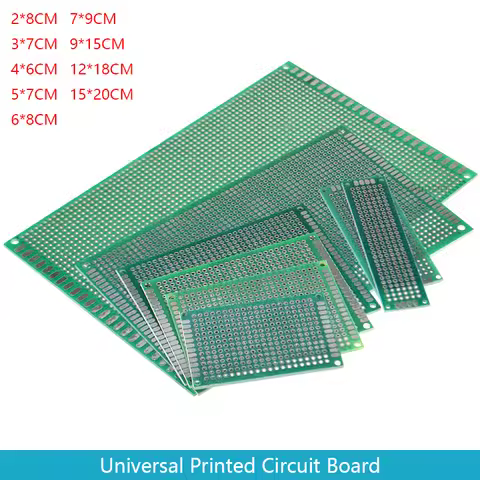 1/2/5PCS 2*8 3*7 4*6 5*7 6*8 7*9 9*15 Double Side Copper Prototype PCB Universal Board Experimental 