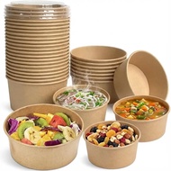 Round Paper Brown Food Container (750ml) 25pcs