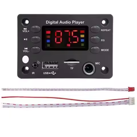 N3UD 5V/12V Bluetooth-compatible 5.0 Receiver Module MP3 Player Decoding Board with FM Radio Functio