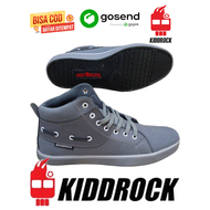 Sepatu Kiddrock Semi Boot Pria Dewasa Sepatu Semi Boot Santai Berkendara Abu Abu Tali Casual