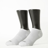 【FOOTER】微分子氣墊單色船型薄襪-白(男襪/L)