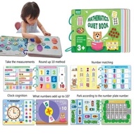 Bóc dán toán học cho bé Mathematics Quiet Book- Học liệu bóc dán Montessori. Đồ chơi thông minh cho 