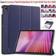 For Lenovo Tab K10 (2nd Gen) 10.1 inch / K10C Tab 10.1 2025 Fashion Three Fold Tablet Protective Cas