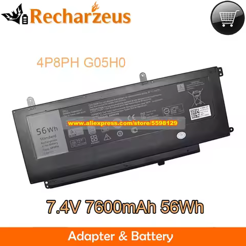 Genuine G05H0 7.4V 56Wh Laptop Battery 0G05H0 4P8PH For DELL Inspiron 15 5000 (5547) 7000 (7548) N75