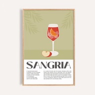 果香桑格利亞 Sangria / 調酒藝術掛畫 畫芯 餐酒館海報 無框畫