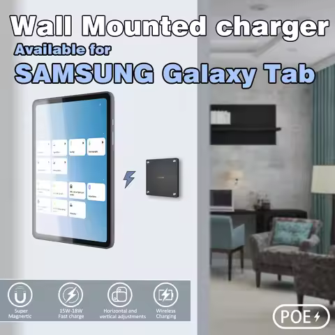 Zilvex POE Magnetic Wall Mount Charger for Samsung Galaxy Tab A9 A9+ S9 S9+ A8 10.1 10.4 – 15W Ether