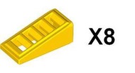 全新LEGO樂高進氣孔斜面 61409 4540384 黃色 Slope 18 2x1x2/3 (8個) J25