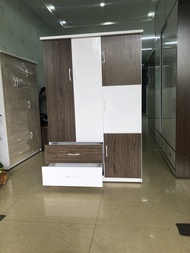 Tủ quần áo cánh Jang Mi Juno Sofa ngăn nhỏ 120x180x47 cm (màu nâu gỗ đậm)