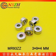 Stainless Steel Mini Bearing SMR93ZZ MR93ZZ WBC3-9A R-930ZZ Size 3 * 9 * 4mm EH3T